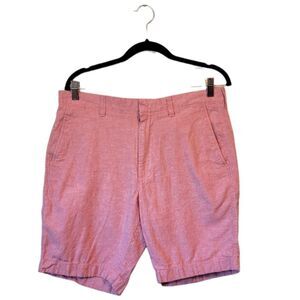 J. Crew Men's Salmon 9" Inseam Linen Blend Shorts Size 33